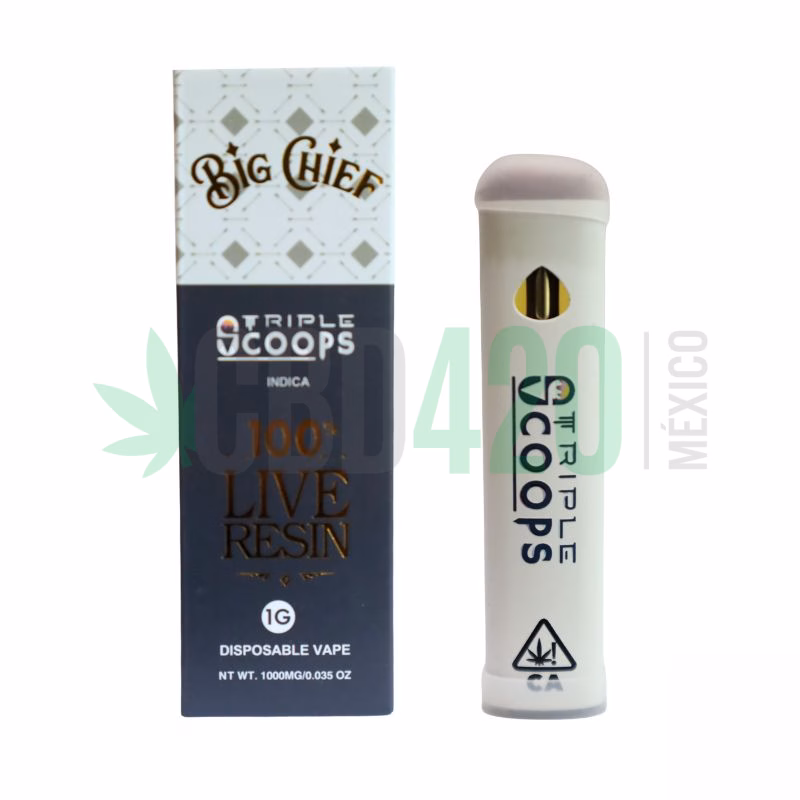 PLUMA DE WAX DESECHABLE - BIG CHIEF- "Triple Scoops"  (INDICA)